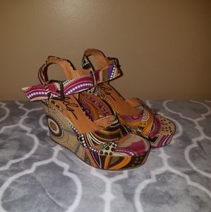 2/$25 HUGE SALE Rebels Colorful Cloth Wedges